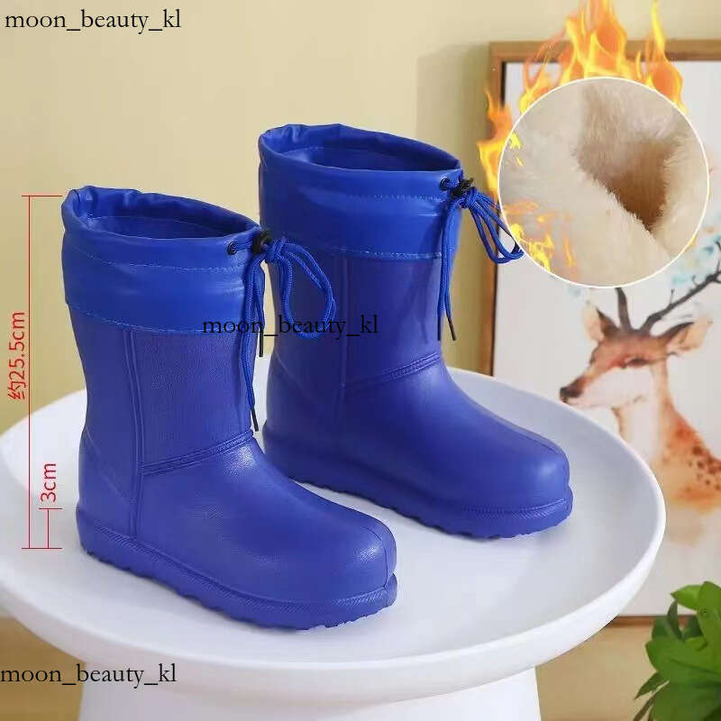 Designer Boot Warm And Flannel Men's And Women's Winter 2024 New Fashion Snow Boots With Plush Insulation, Black Thick EVA Lightweight Water