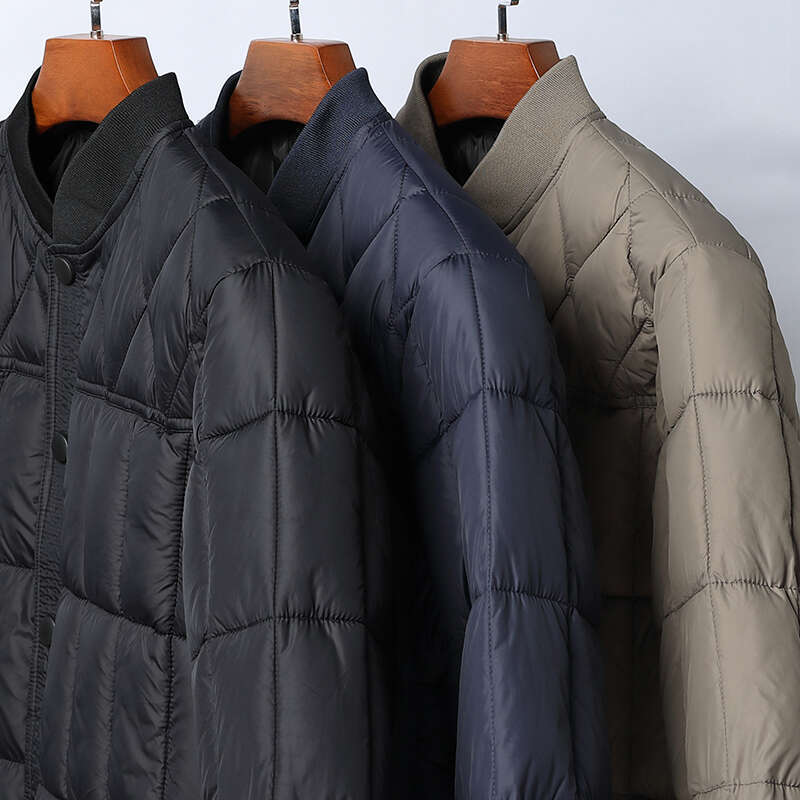 Casual 2024 Autumn Men's Warm Cotton-Padded Jackets Outwear Windproof Loose Single Breasted Down Coats Winter Lightweight Parkas