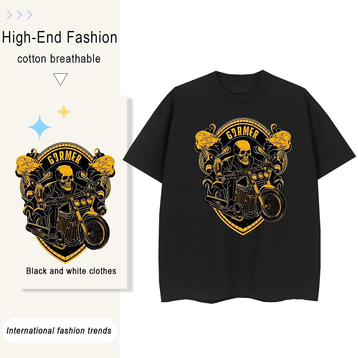 Fashion Woman T Shirts 230g Cotton Short sleeve Soft Sports Street Wear skull Lady T shirt Brand Customized Tops Shirt