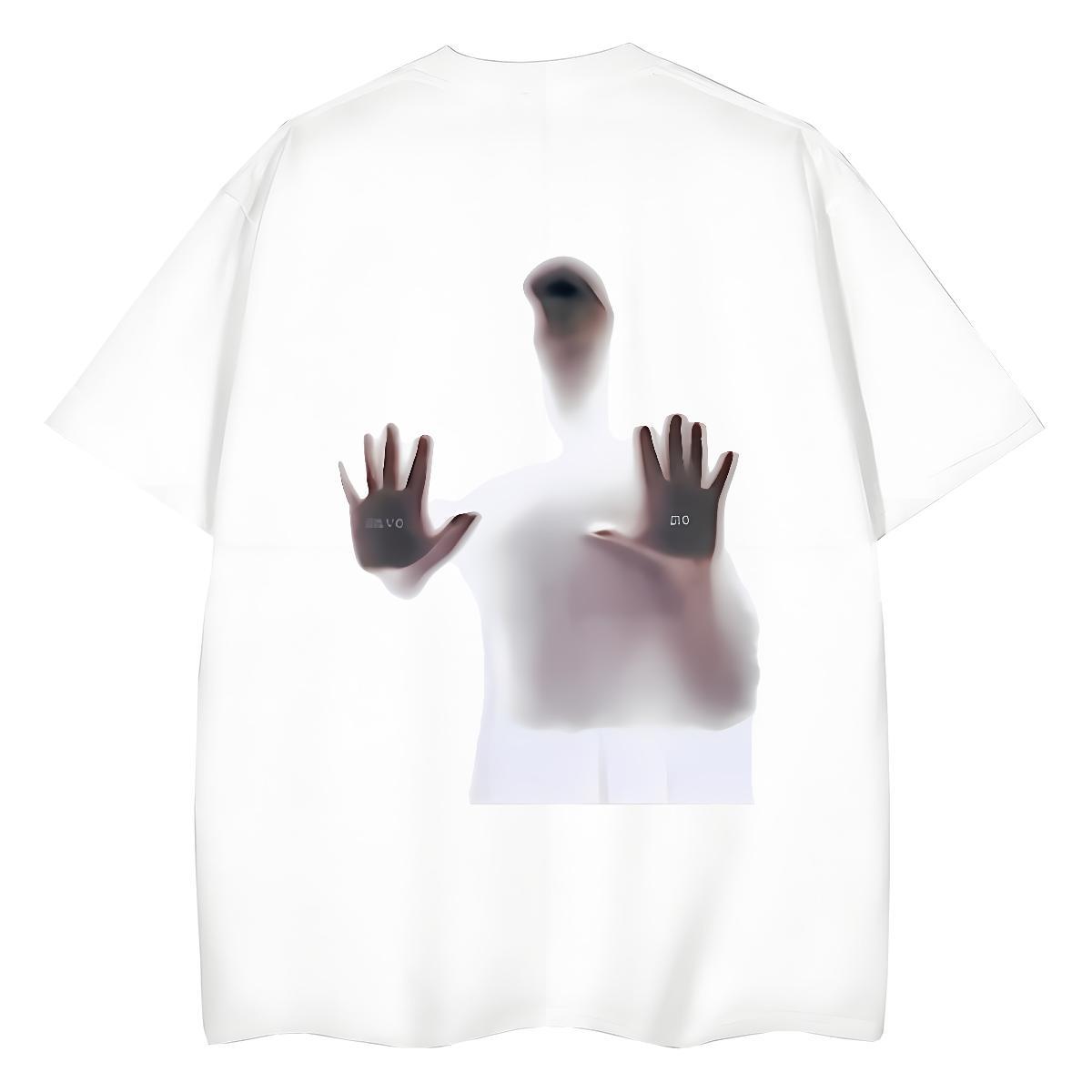 2024 T-Shirts 230g 100% Cotton Short sleeve Soft Street portrait Tshirt for Man Woman Popular Cartoon Print Polos