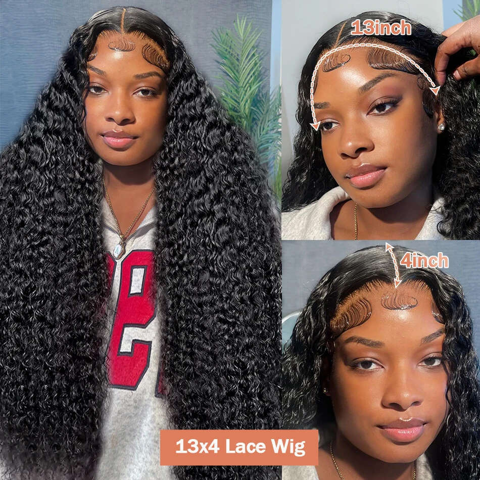 Ottilia Curly 13x4 Wigs For Women 13x6 Hd Frontal Deep Wave 360 Lace Front Wig Human Hair 180%