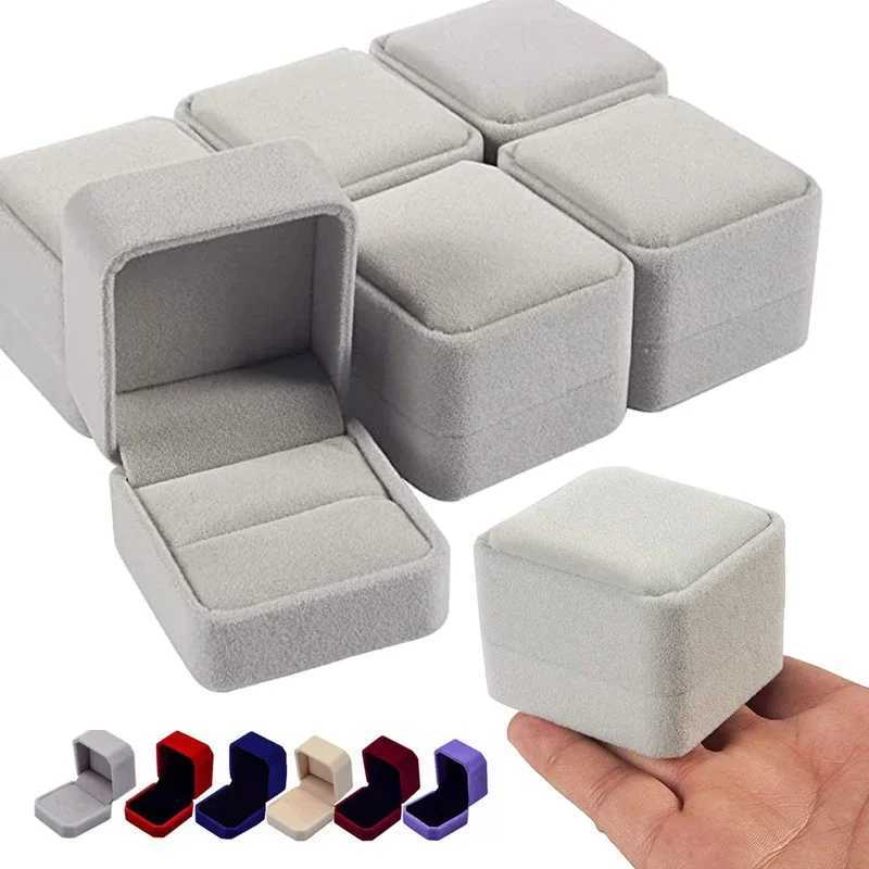 6 engagement velvet earrings packaging box jewelry organizer Valentines Day gift wedding ring display storage box W241019