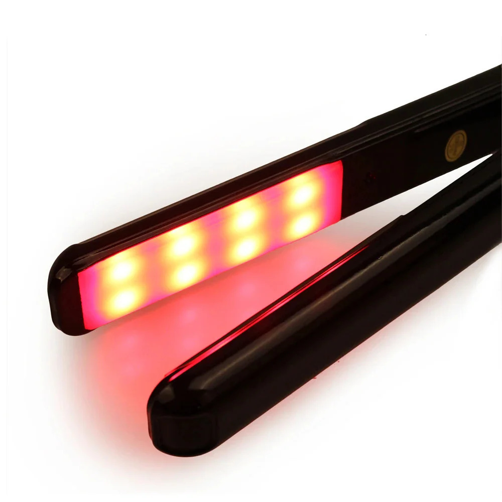 Hair straightener ultrasound infrared cold hair care iron keratin treatment curly hair damaged hair flat iron 241018
