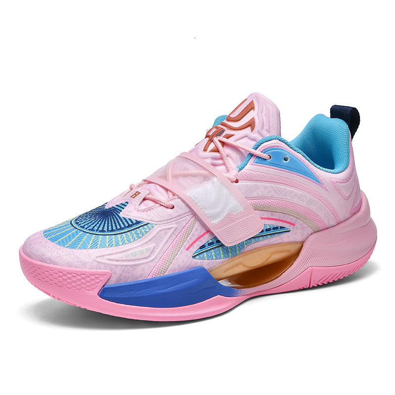 Night light basketball shoes, men's women's boots, MD rubber sole, friction mesh surface, student, youth and children's sports shoes