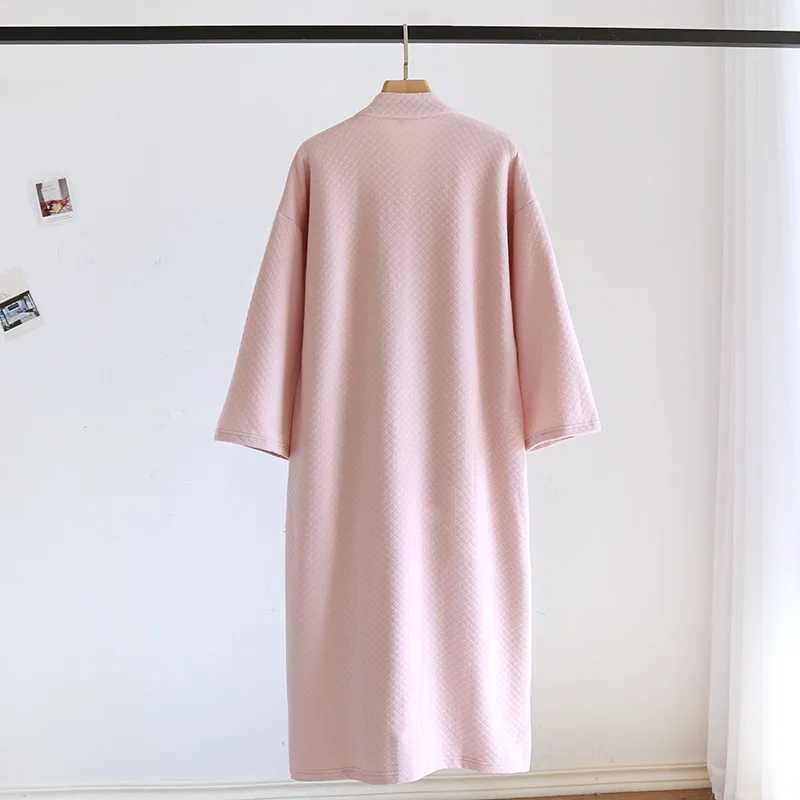 2024 Autumn Men Cotton Velvet Bath Robe Couples Matching Home Clothing Male Kimono Yukata Long Nightdress Men Casual BathrobeXJ241018