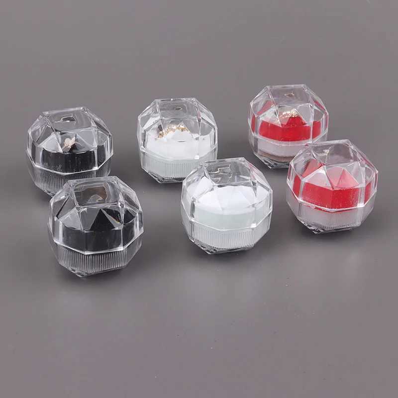 20 pieces of acrylic crystal ring box storage display box storage organizer transparent packaging box for wedding jewelry packaging W241019