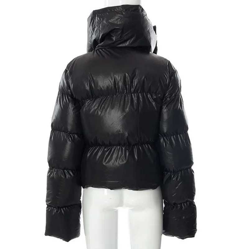 Women's Down Parkas 2024 New Winter Scarf Collar Cutting Inflatable Jacket Womens Long and Thick Warm Bedding Bubble Coat Womens Coat Park Y24101
