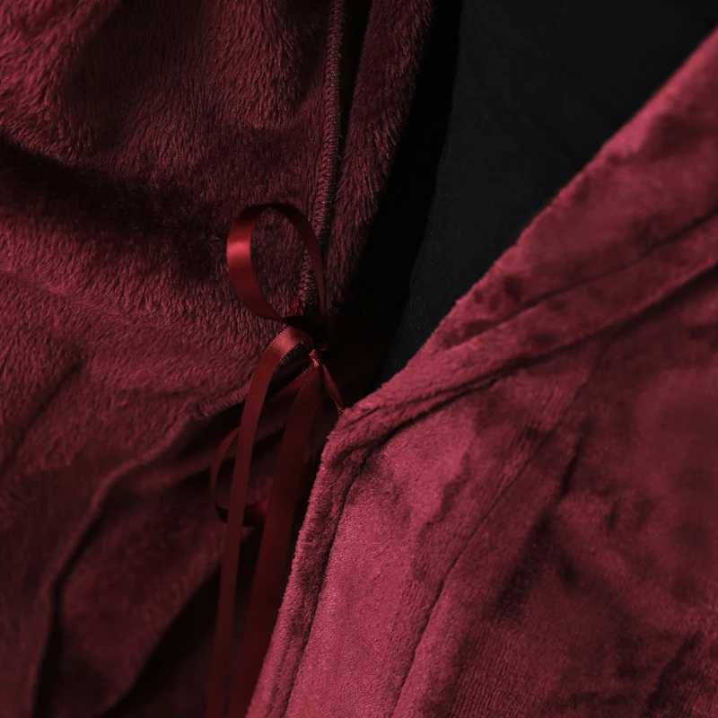Lovers Plus Size Hooded extra Long Flannel Warm Bathrobe Men Women Thickening Winter Kimono Bath Robe Male Dressing Gown RobesXJ241018