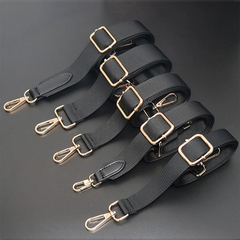 130CM Nylon Black Color Handbags Strap Shoulder Bag Belts For Bags Adjustable Replacement Handles Accessories 241017