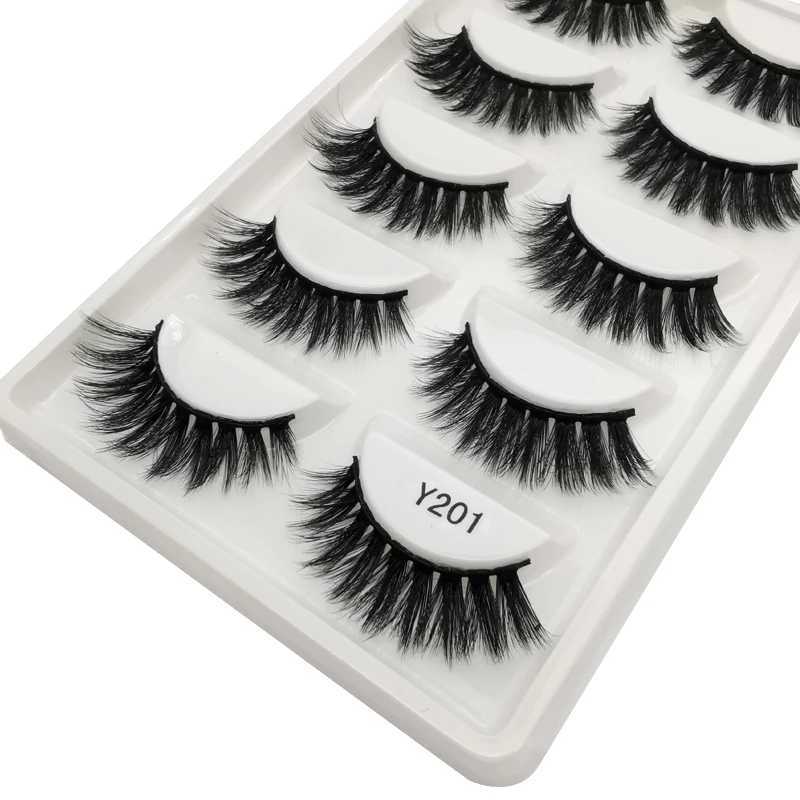 3/5/10 Pairs Dramatic Thick Full False Eyelashes Fluffy Soft 3D Mink Lashes Natural Long Faux Cils Eyelash Extension Makeup ToolXJ241019