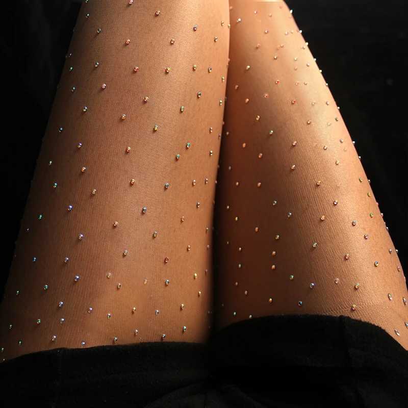 Socks Hosiery Womens Sexy Breathable Rhinestone Snagging Resistance Pantyhose Diamonds Stockings Plus Size Tights 20D Spider Stockings Y2408330J8AT