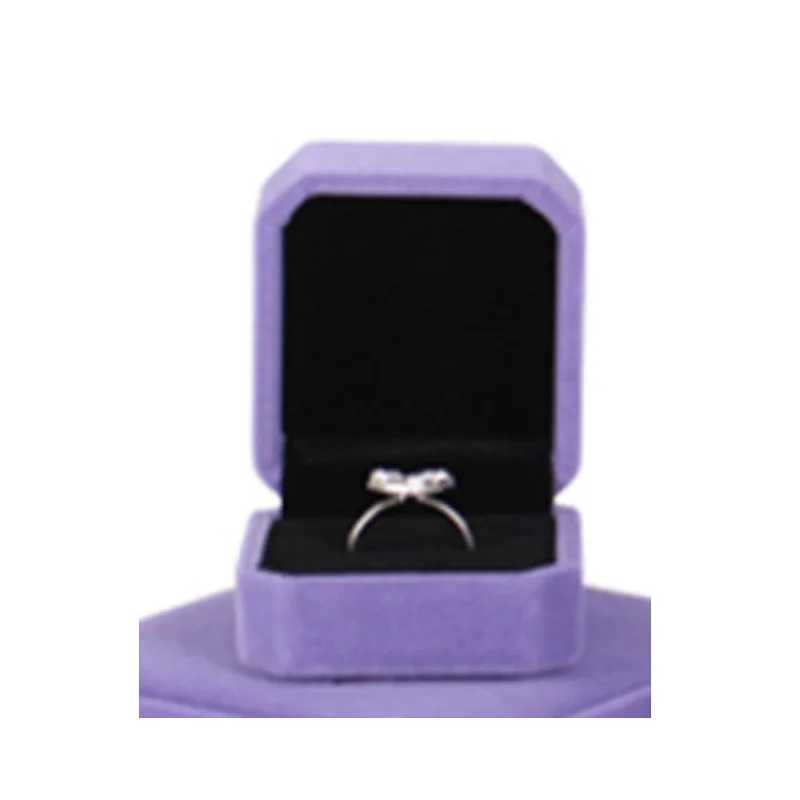 High quality 1 square wedding velvet earring ring box jewelry display box gift box fashion jewelry box accessories W241019