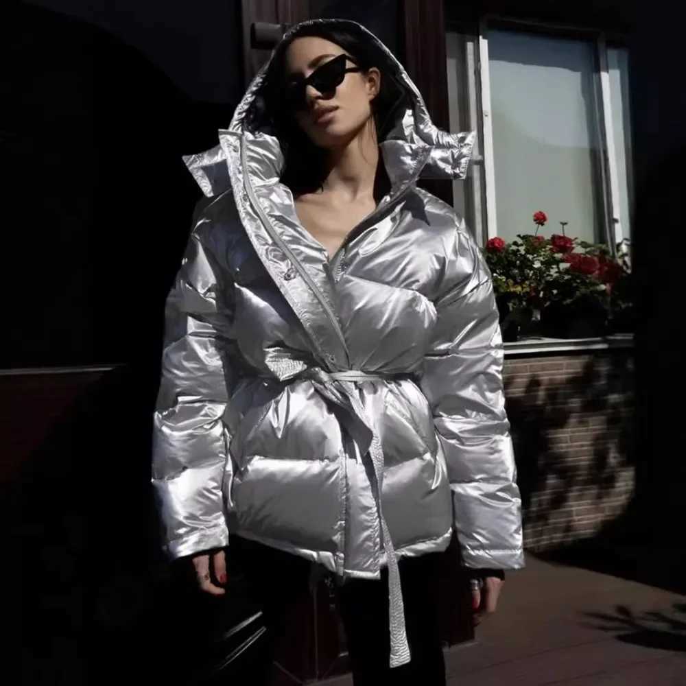 Women's Down Parkas Original Trend Bright Bread Cotton Jacket Autumn/Winter Womens Fashion Personal Strt Y2K Casual Sports Hooded Jacket Y241019Q