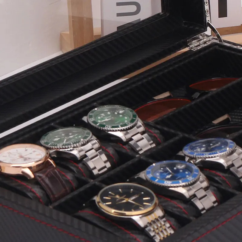 Luxury wooden watch box grid watch organizer 6-slot wooden watch box womens watch jewelry display 241018