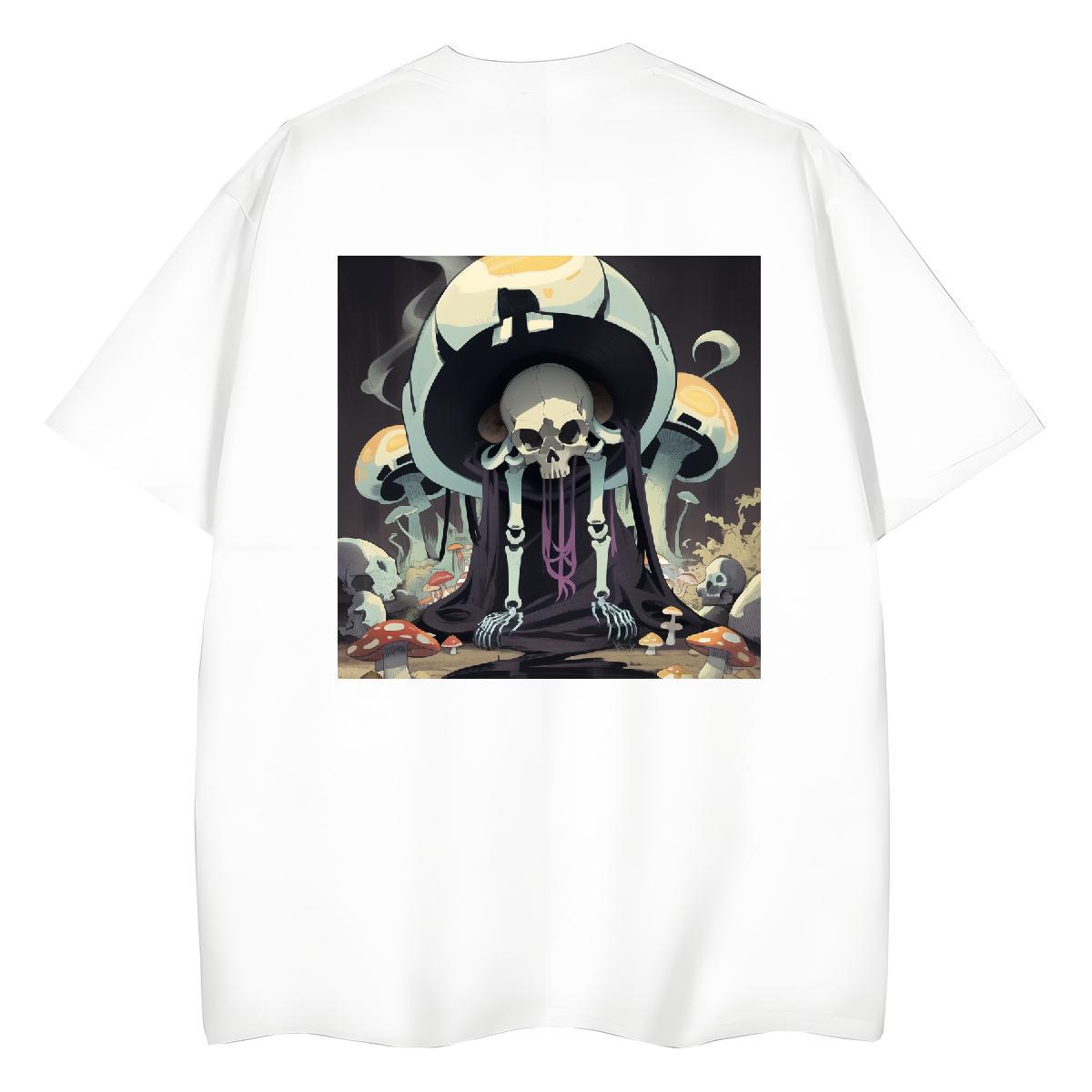 New Arrival T shirt 230g 100% Cotton Breathable Crew Neck Outdoor skull Unisex Tshirts Lady Oversized L-4XL Tops Shirt