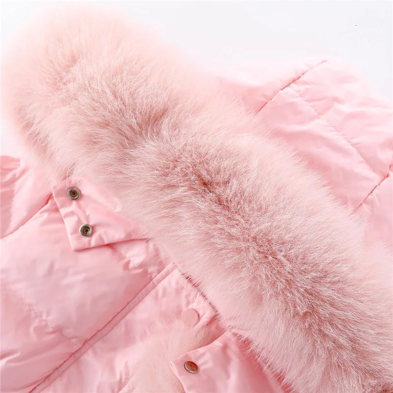 Girls Padded Cotton Clothes Coat Winter Children Thick Plus Velvet Long Jacket Teen Hooded Warm Down Outerwear Kids Parkas 512Y 241018