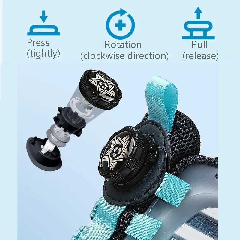 Athletic Outdoor Kid Sport Shoes non-slip casual Outdoor running Swivel Buckle Baby Boys Girls Sneaker dents Shoes Toddler Soft Shoes H241019
