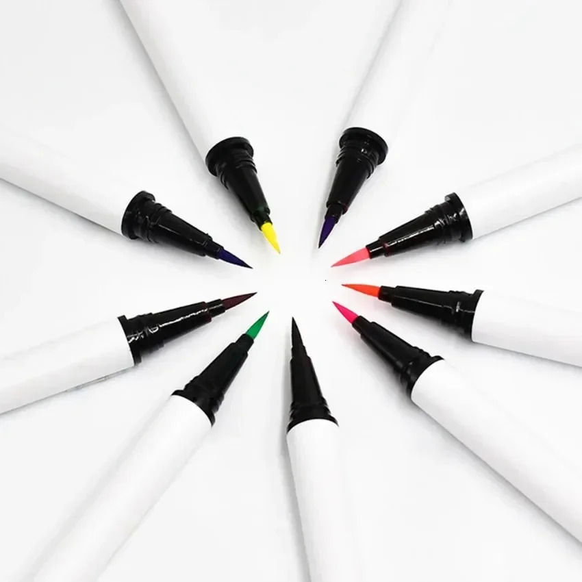 Customized 9-color fast drying liquid eyeliner durable easy to wear smooth waterproof stain free fluorescent eyeliner 241018