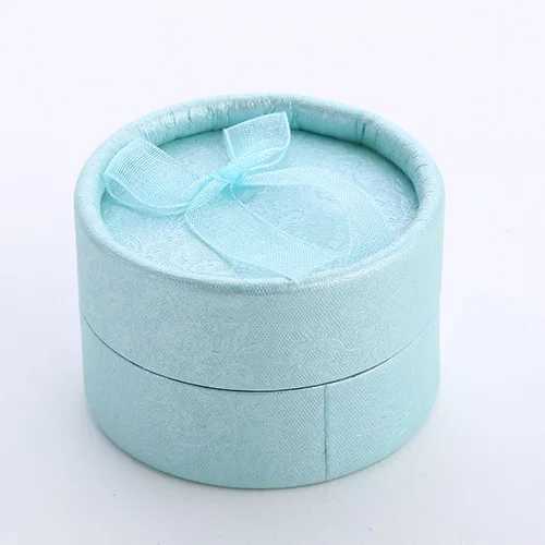 New Round Bow Earrings Jewelry Box Display Ring Jewelry Organizer Gift Box Jewelry Box Wedding Packaging W241019