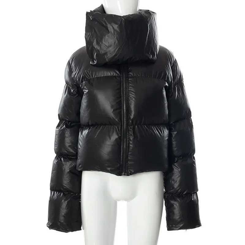 Women's Down Parkas 2024 New Winter Scarf Collar Cutting Inflatable Jacket Womens Long and Thick Warm Bedding Bubble Coat Womens Coat Park Y24101