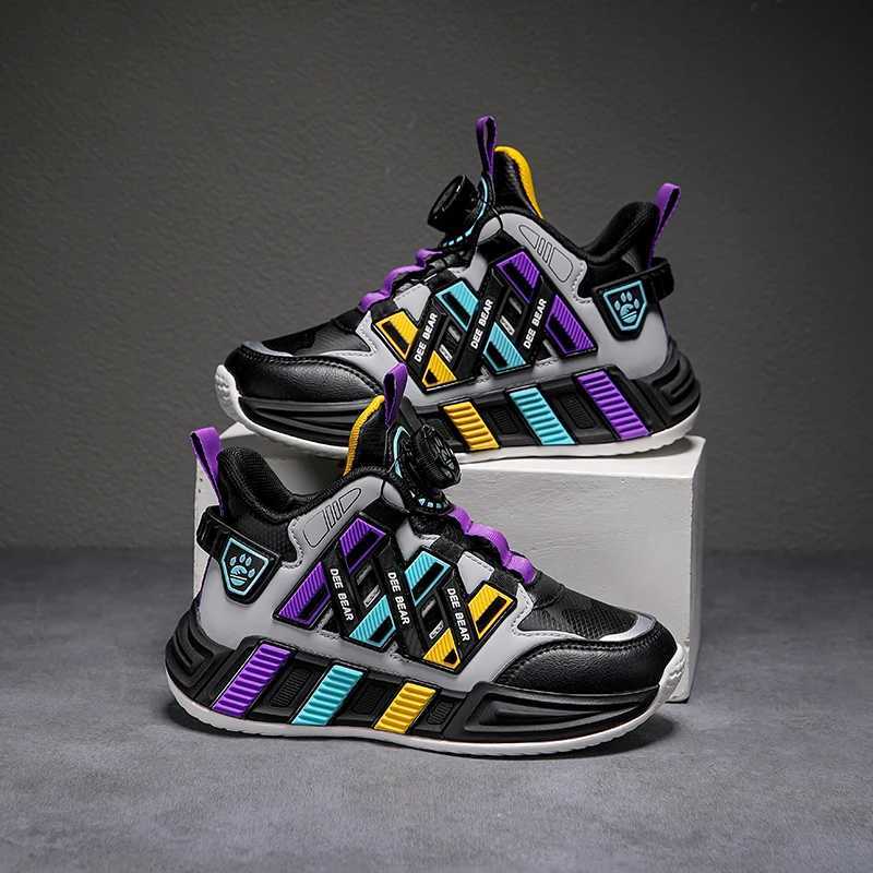 Athletic Outdoor New Boys Basketball Shoes Childrens Shoes PU Leather Autumn Sports Luxury Running Outdoor School Childrens High Top Sports Shoes H241