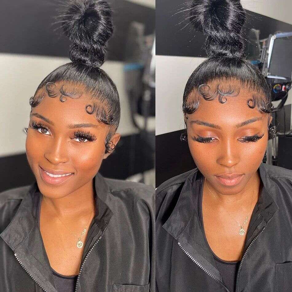 Human Wig Bone Straight Transparent Full Frontal 360 Lace Wigs For Black Women Brazilian Remy Hair Preplucked