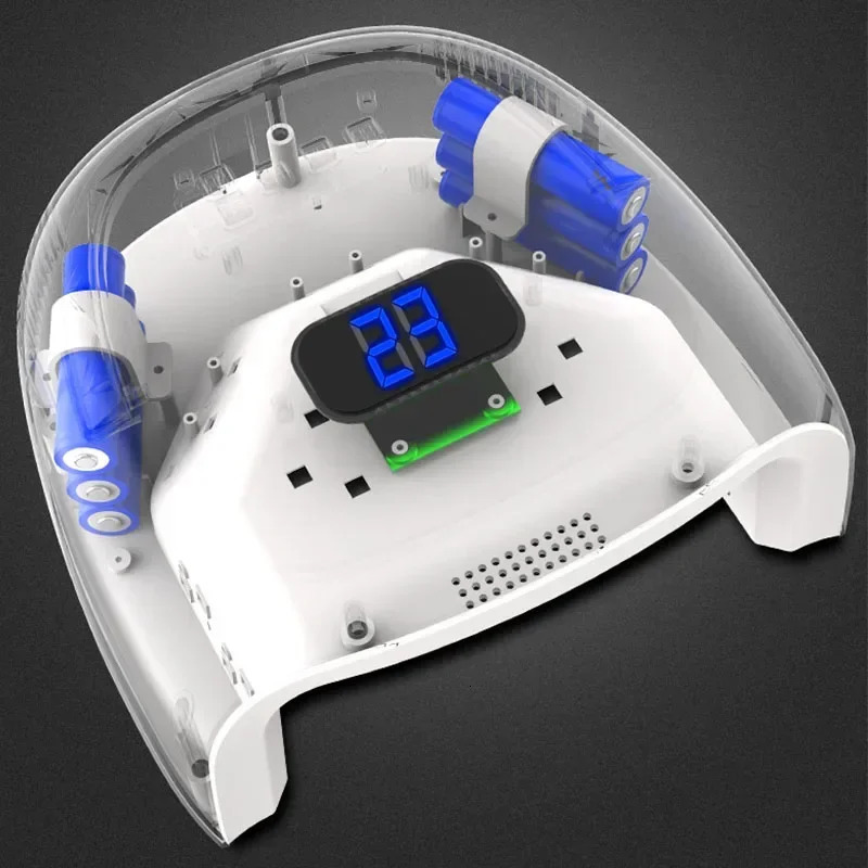 15600mAh 60W rechargeable nail lamp S20 wireless gel polishing dryer manipulator pedicure lamp cordless nail lamp UV LED lamp 241018