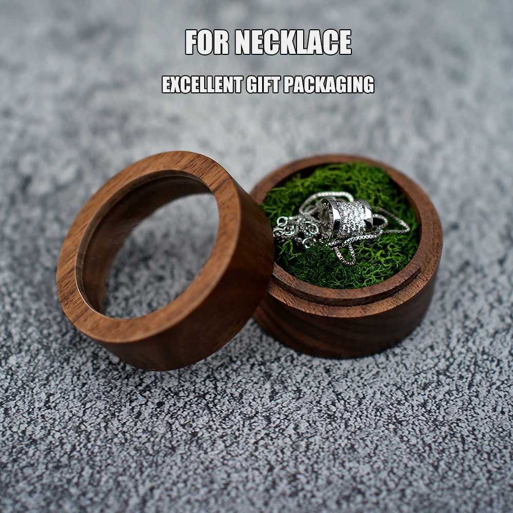 Portable wooden jewelry box wedding ring box earring box jewelry organizer box luxury jewelry gift packaging box W241019