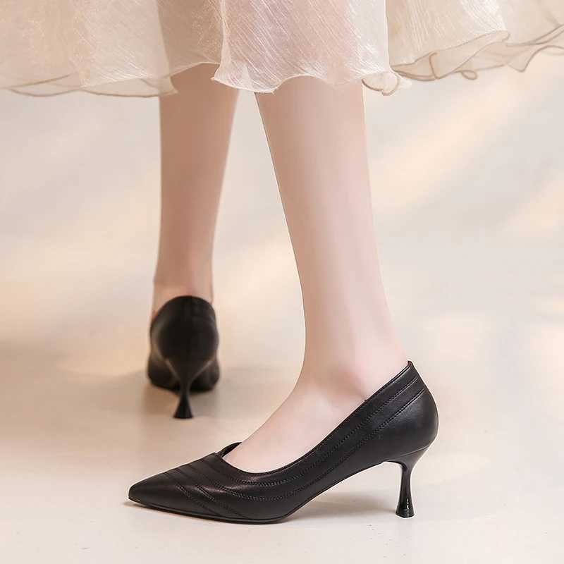 Fashion Shoes Female 2024 Autumn New Womens Pump Comfortable Shallow Office Womens Shoes Sexy Pointed Toe Dress Shoes Zapatos Y241019