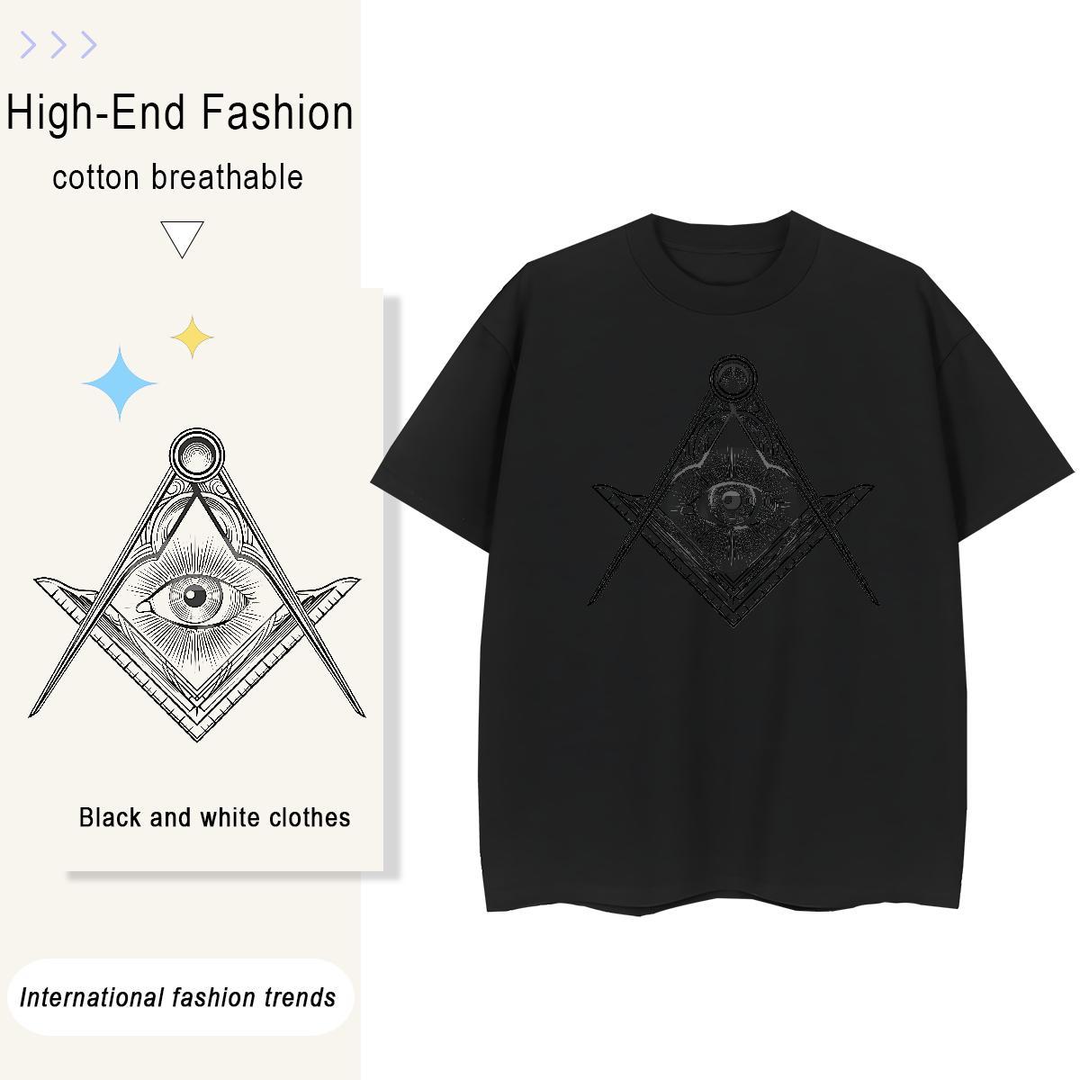 Fashion Casual T Shirt For Woman 100% Cotton 230g Crew Neck Breathable Hip Hop Street eye of the devil Lady T shirt High quality Custom Print Plus Siz
