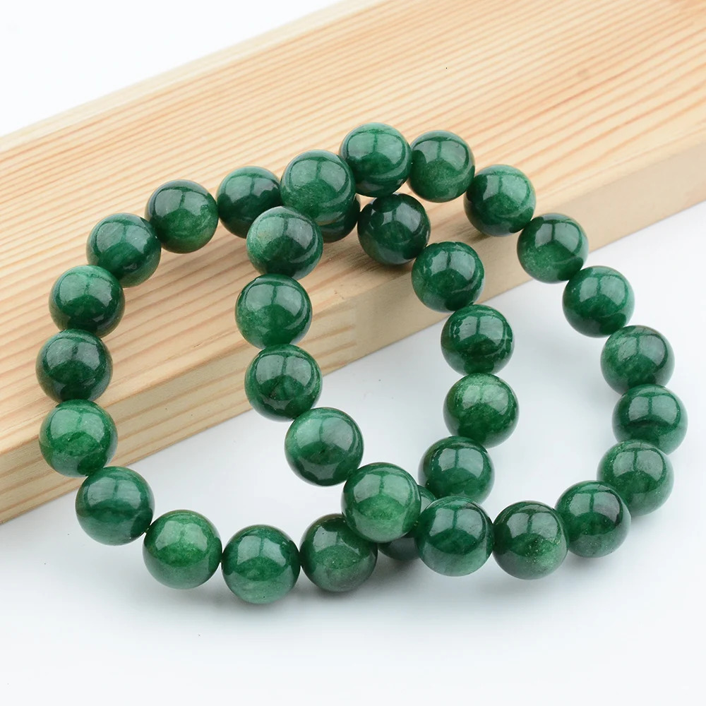 Natural high-quality Fuchsite loose round bead bracelet 12.m-12.5mm 241018
