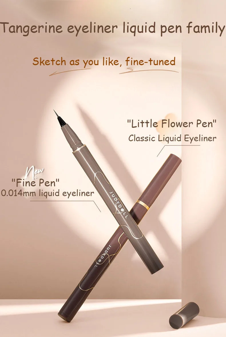 Judydoll black liquid eyeliner pen waterproof 24 hours long time eye makeup smooth superfine eyeliner pen 241018