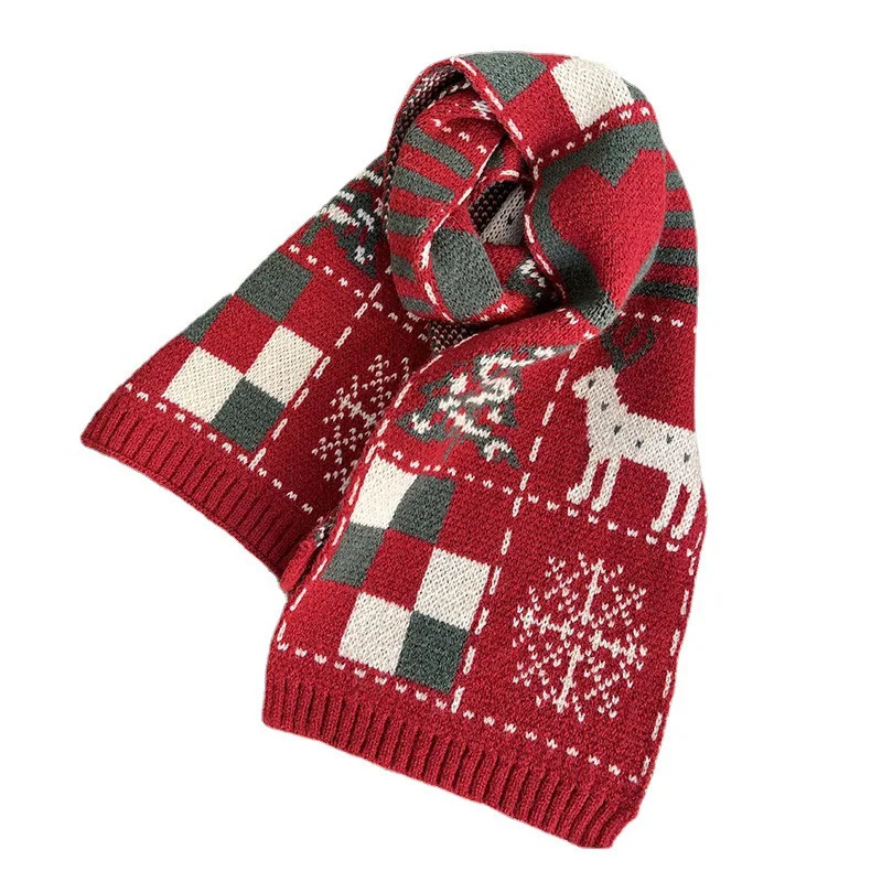 Winter Korean Fashion Childrens Scarf Year Knitted Baby Shawl Wool Neck Packaging Childrens Accessories Childrens Scarf 241019