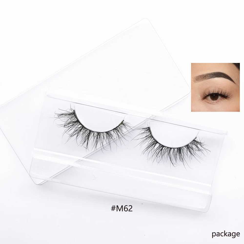 M62 Lashes 3D Mink Eyelashes Volume Mink Eyelash Extensions Natural Mink Lashes Cruelty free Fluffy Natural False Lashes MakeupXJ241019