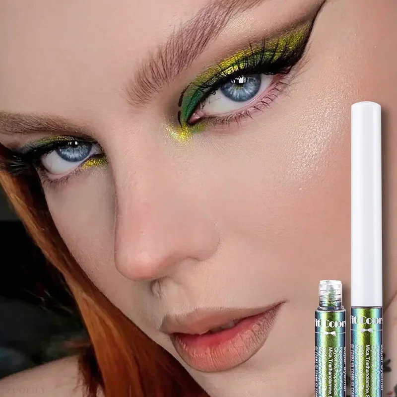 Aurora Polychrome eye shadow Pigment Lasting Multicolor Chameleon Peacock Galaxy Colorful Gloss Shining Liquid eyeliner 241018