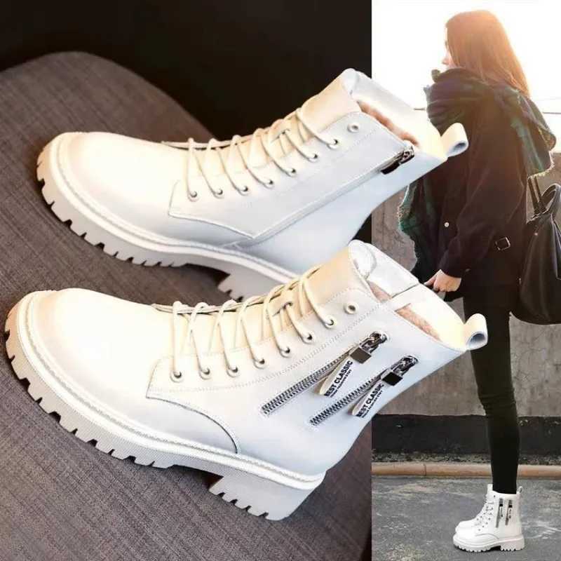 2022 New Womens Shoes Lace Womens Shoes Warm Platform Double Zipper Ankle Boots Womens Shoes Winter Boots Fashion Botas Mujer Y241019
