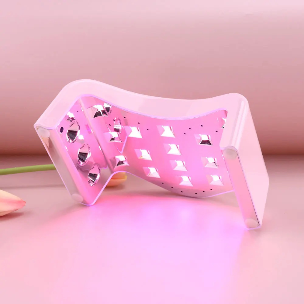 48W Mini Charging LED Light Portable Drying Machine Cordless Nail Red USB Cable Port Desktop n 365nm 405nm 241018