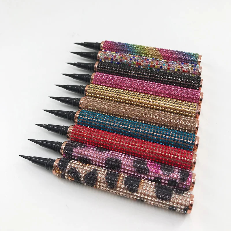 Self adhesive black eyeliner pencil rhinestone eyeliner gel pen durable 241018