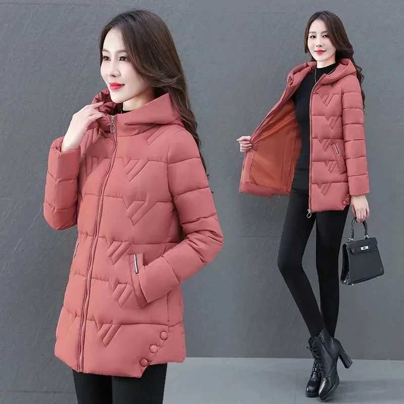 Women Winter Jacket Parka Cotton-padded Hooded Jackets 2024 New Thicken Warm Puffer Coat Casual Parkas Loose OutwearX241019
