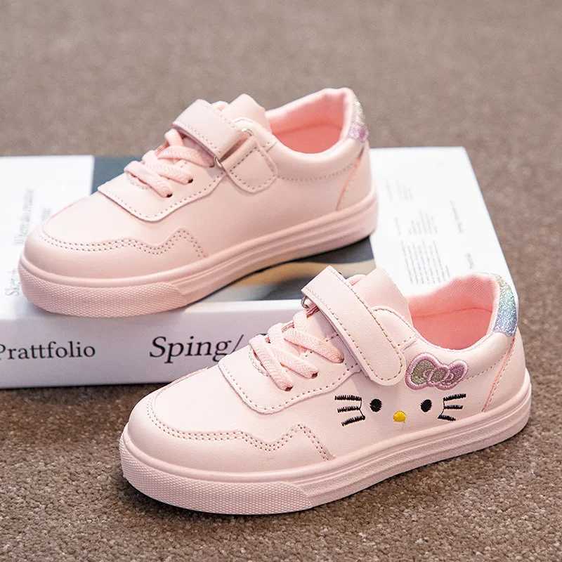 Athletic Outdoor Childrens sports shoes girls sports shoes cute cat shoes girls outdoor sports shoes non slip childrens casual shoes H241019