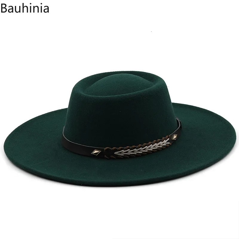 British style felt Fedoras womens hat 9.5CM wide Brim mens formal luxury jazz hat bowling wedding hat Chapeau womens hat 241018