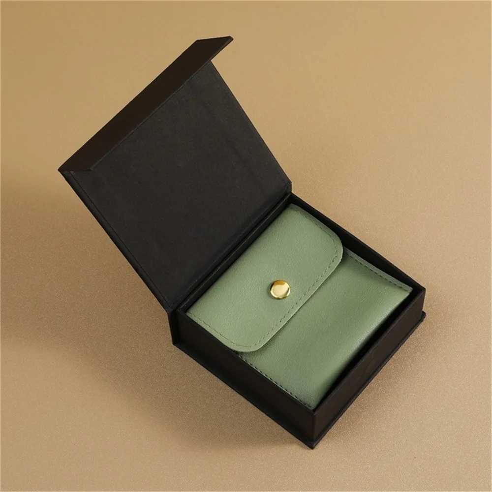Flip paper bead treasure box PU Leahter packaging bag set necklace bracelet earring storage gift box high-end jewelry organizer W241019