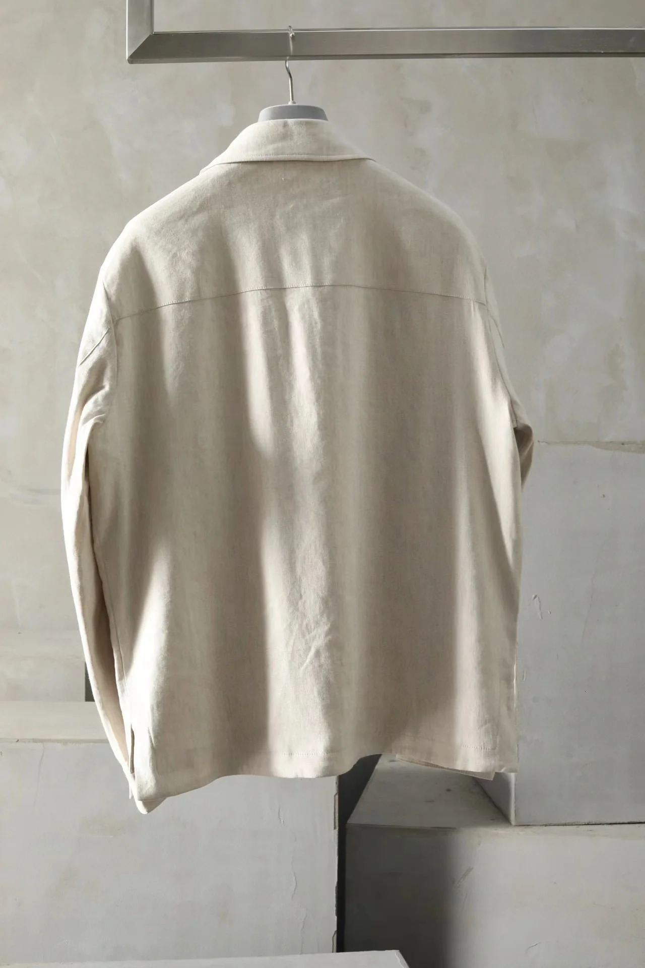 Mens autumn and winter LP collar shirt retro style business casual mens long sleeved jacket 241007