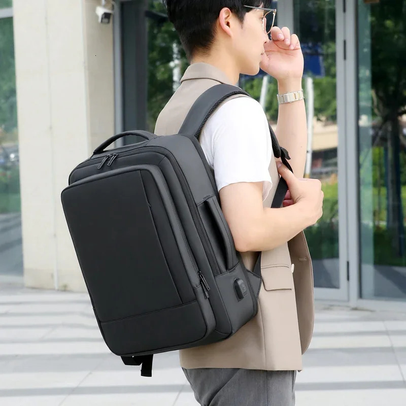 XOKY Men Backpacks Travel Business Hiking Backpacks Laptop Backpack USB Charge Waterproof School BackPack Mochaila For Men 241008