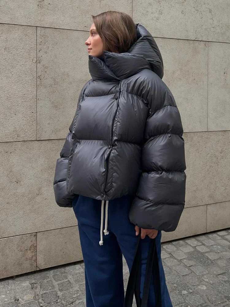 Women's Down Parkas Taruxy Thick Parkas Long Sleve Top Womens Autumn and Winter Warm Jacket Womens Strt Fashion Hoodie Womens Cotton padded Jacke