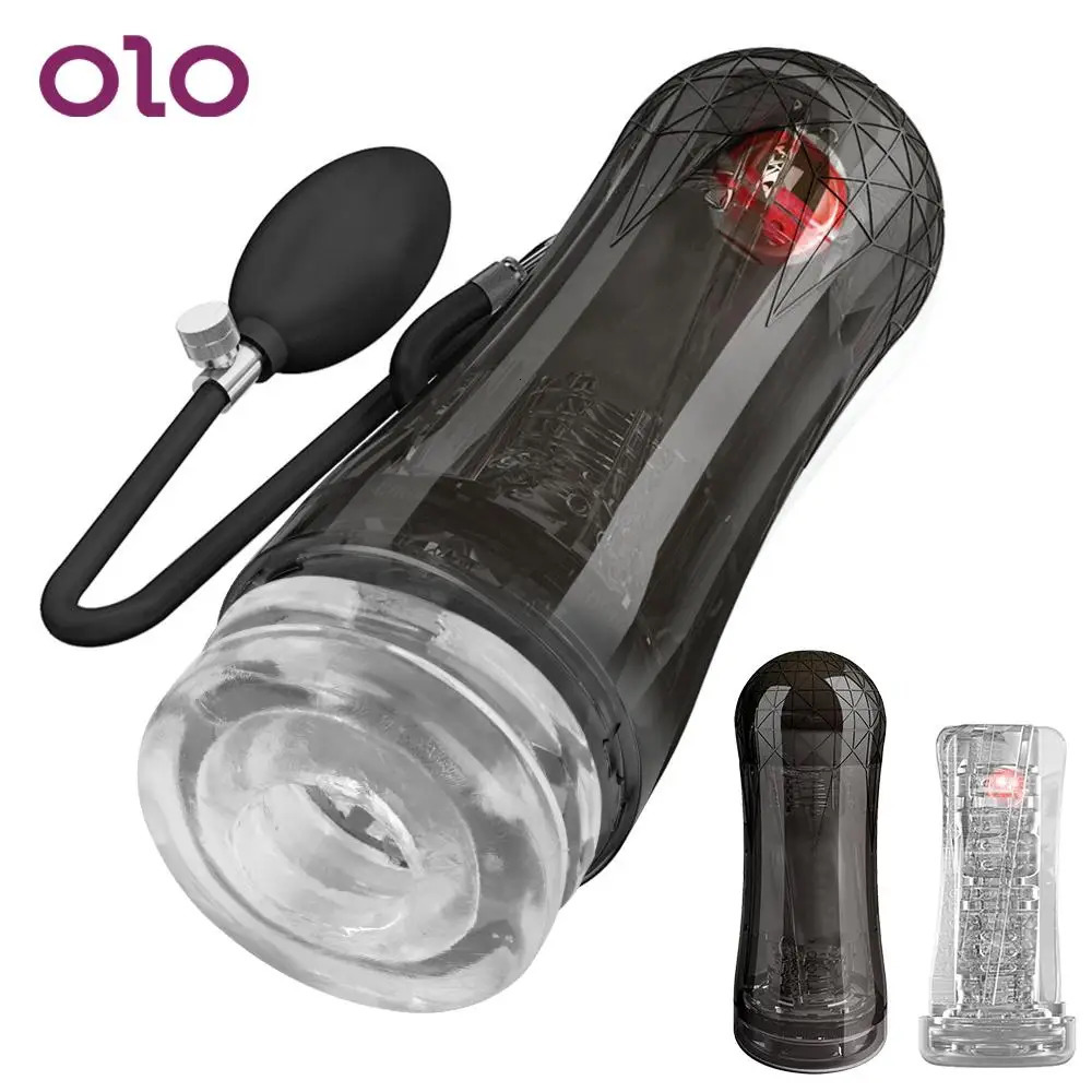 OLO Male Masturbator Penis Trainer Pump 10 Frequency Real Vagina Automatic Sucking Machine Adult Sex Toys For Men Products 241010
