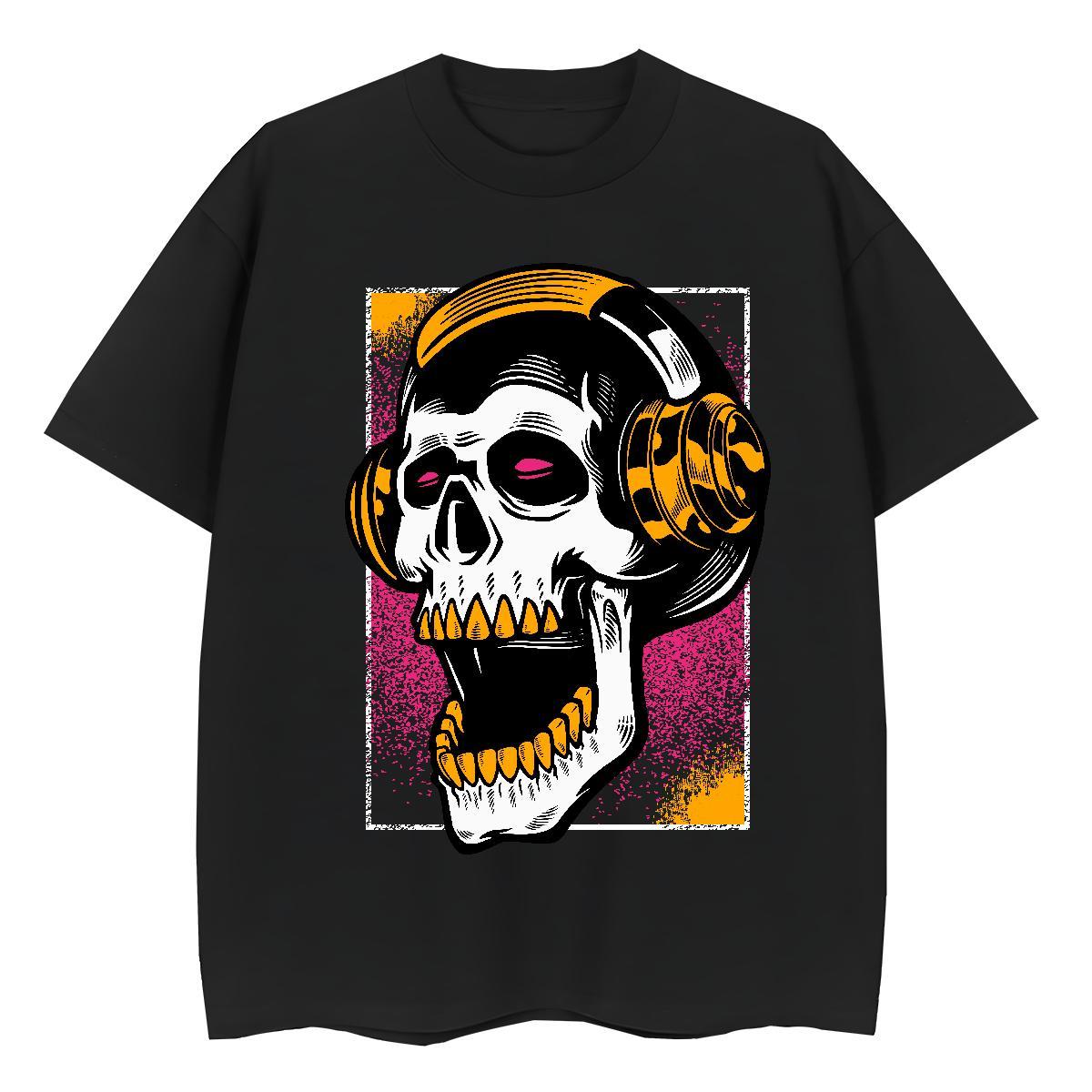 Designer T-Shirts for Women 230g Cotton Breathable Soft Street Wear skull Women Tees Wholesale White Plus Size Clothings