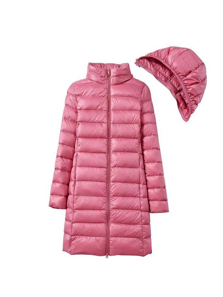 NewBang 4XL 5XL Plus Long Down Jacket Women Winter Ultra Light Down Jacket Women With Hooded Down Coat Female Big Size CoatsX241019