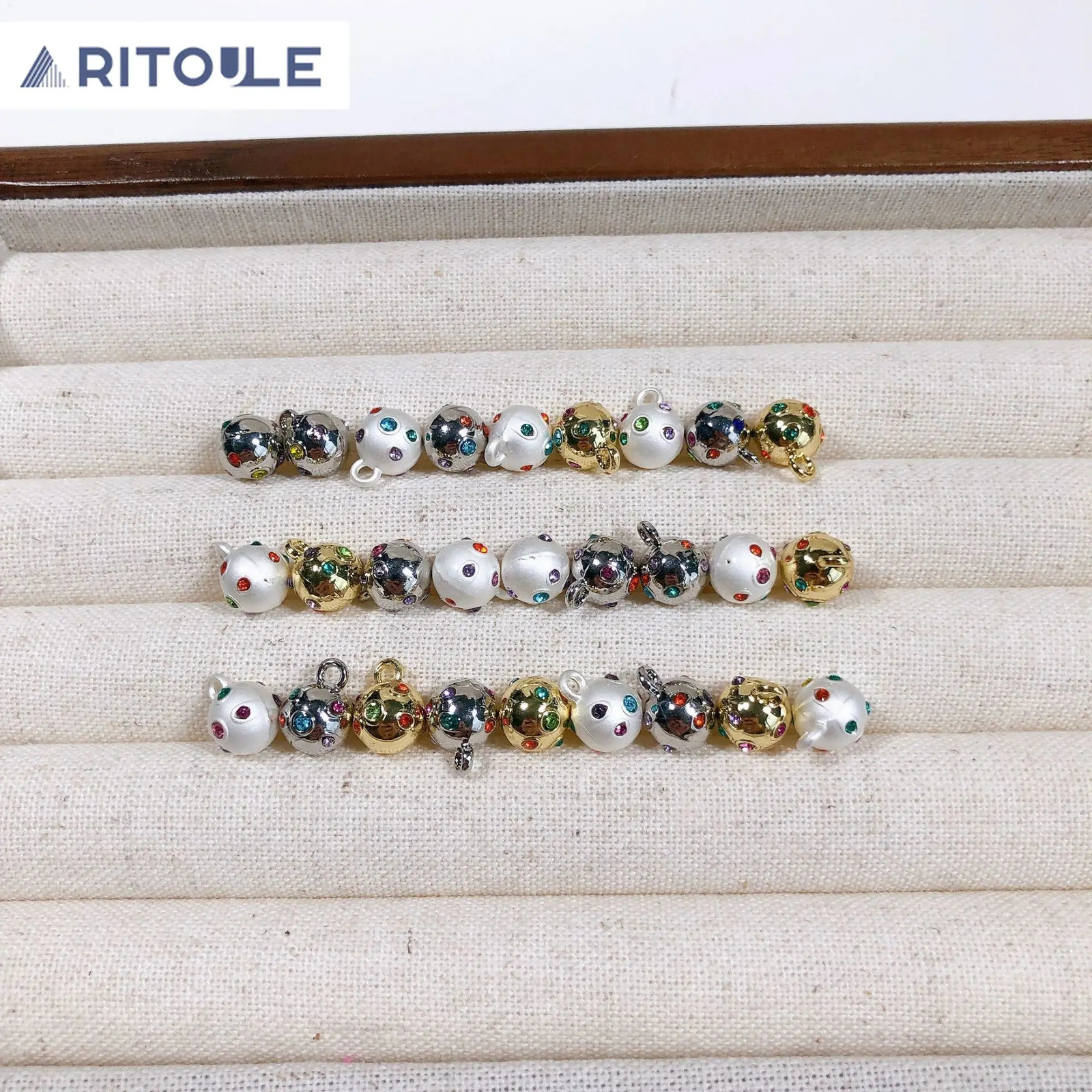 Pendant necklace bracelet with colored diamonds DIY handmade jewelry accessories 241018