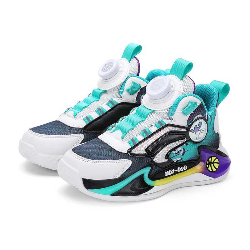 Athletic Outdoor Boys Baskeall Shoes Little Kid Big Kid Non-Slip Sport Athletic Sneakers Boys Comfortable Durable School Training Shoes H241019